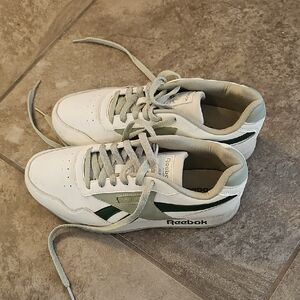 Reebok Classic White and Green Shoes